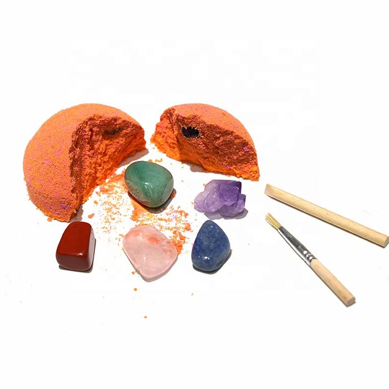 Lfd1037 Wholesale Repeatable Making New Kids Stem Educational Diy Kit Sand Archaeology Dig Toy With Gemstones